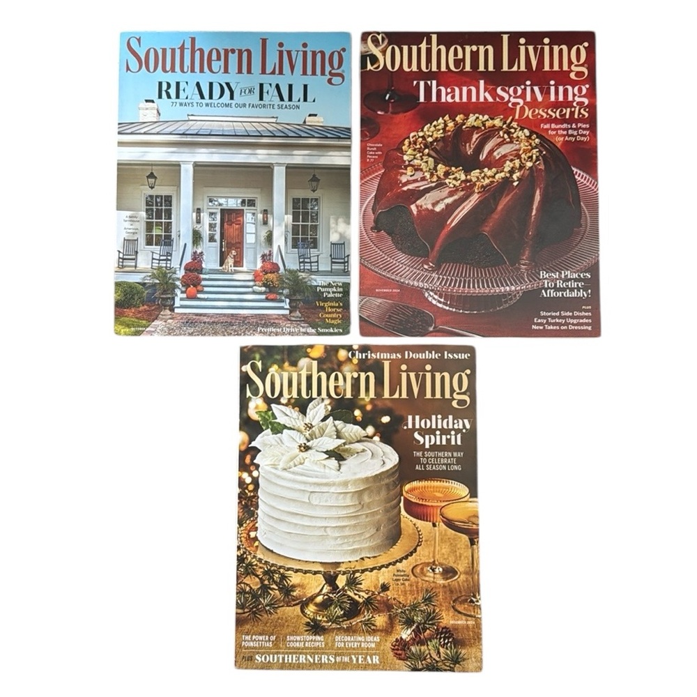 🖤 Bundle of 3 Southern Living Magazines